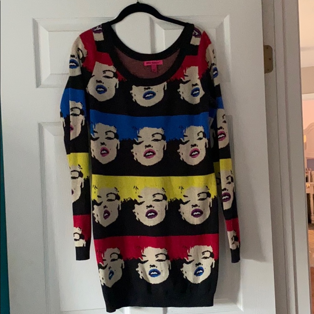 Betsey Johnson Andy Warhol Marilyn Monroe Sweater